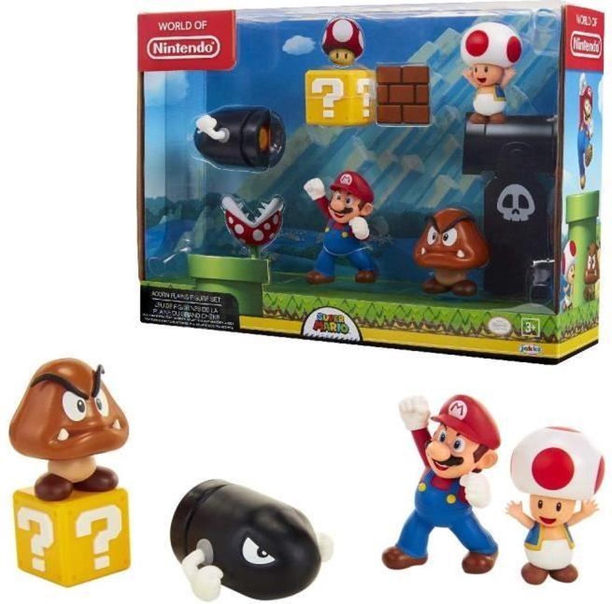 Set de 3 figurines Mario et accessoires - La Plaine du Grand Chêne