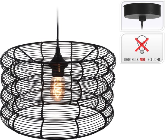Relaxwonen - Hanglamp - Lamp - Plafonlamp - Hangende lamp - Rond - Metaal -  Draad -... | bol.com