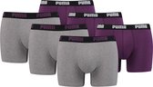 Puma Basic  Onderbroek - Mannen - paars/grijs 6-pack