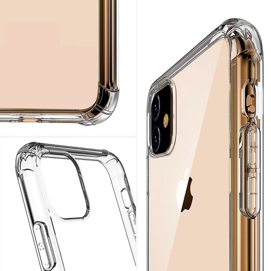 Étui Shock Proof Siliconen Hoes Case Cover pour iPhone 11 Transparent