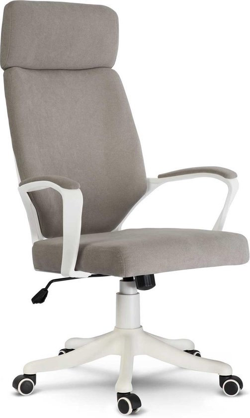 Bureaustoel beige - kantelbaar - ergonomisch - ademend | bol.com