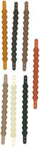 Lace Armbanden Set - Faux Suede -  7 Verschillende kleuren - 21 x 1,8cm