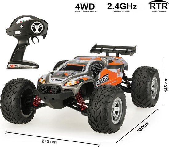 Rc Auto 4WD- The Brave Short Course -Brushless motor - 2.4 GHz - 30KM/H -  afstand... | bol.com