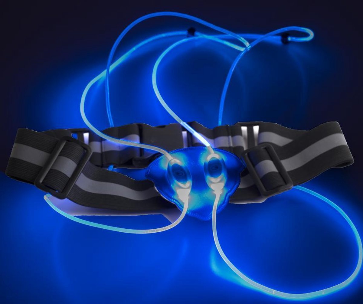 Reflecterende Hardloop Verlichting Maat M Blauw Led Vest Hardlopen Licht