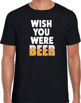 Oktoberfest Wish you were beer drank fun t-shirt zwart voor heren - bier drink shirt kleding S
