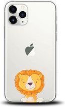 Apple Iphone 11 Pro Max siliconen telefoonhoesje transparant - Leeuwtje