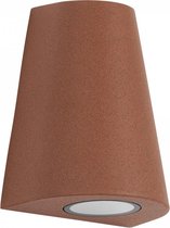 Wandspot Nostalux Cone - Corten - Aan de Schutting of Gevel - Roestkleur - Aluminium - Wandlamp