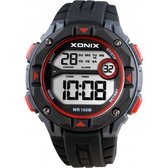 Xonix digitaal heren horloge Zwart/Rood DAE-006