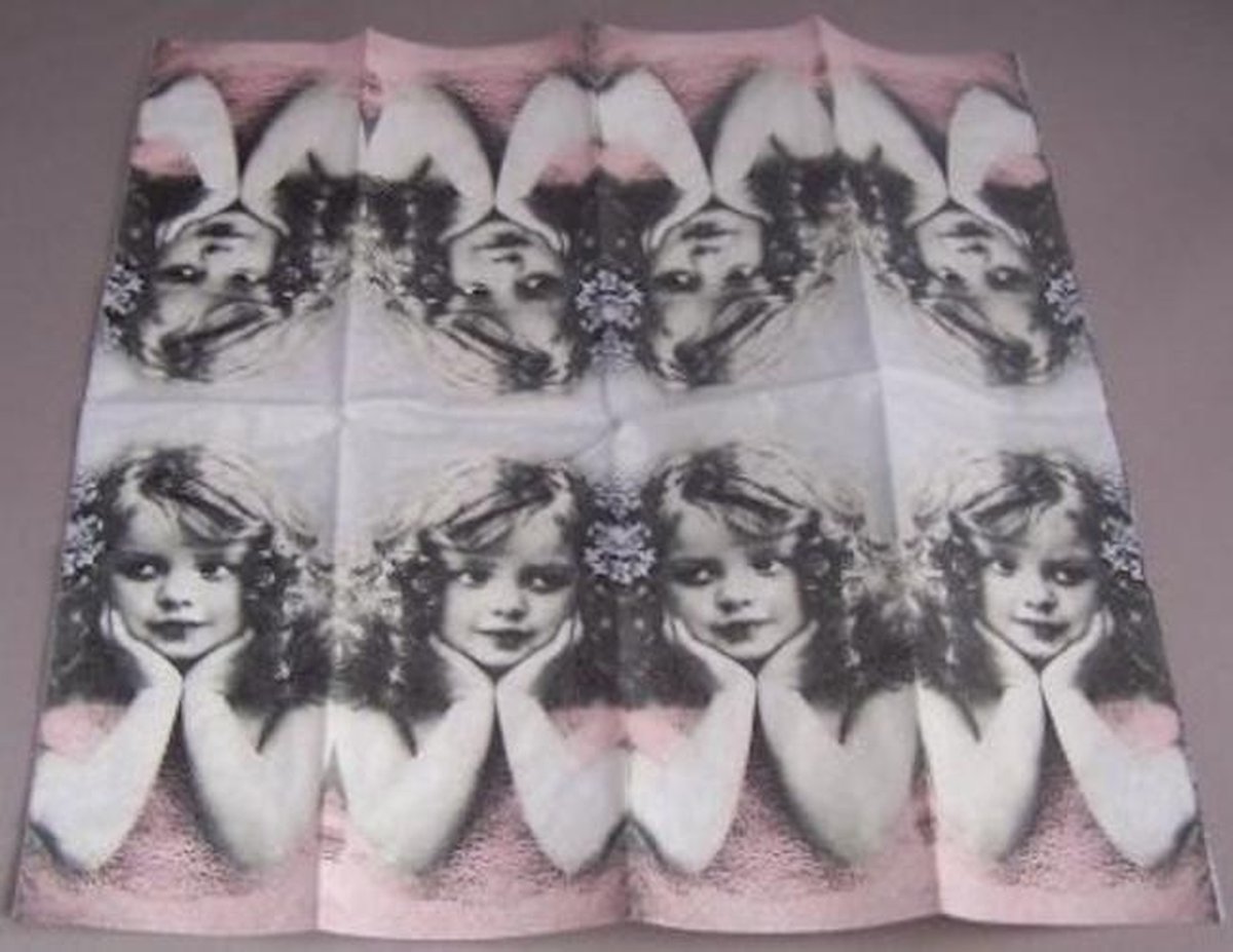 Zakdoeken Cutie - Sagen Vintage Design - Vintage print - 1 pakje met 10 zakdoeken - 21x21 cm