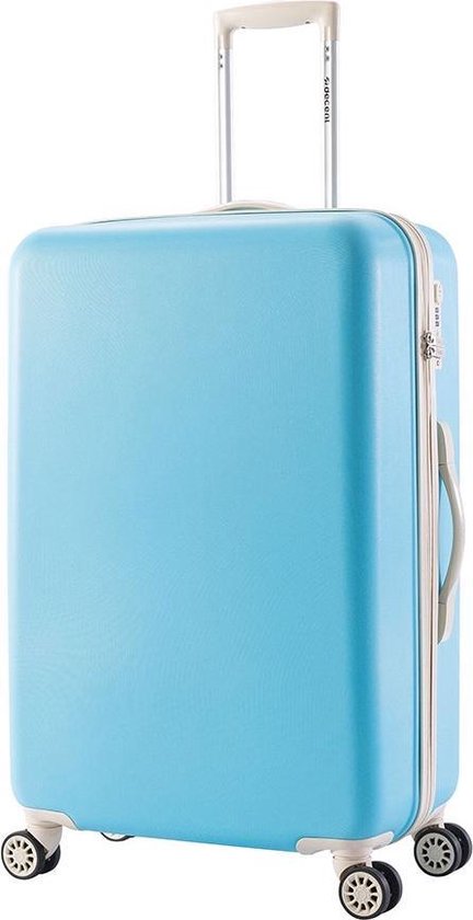 Decent STAR-MAXX Middelmaat koffer 66x42x26 – Reiskoffer met wielen - Lichtgewicht koffer – Reiskoffer middenmaat- Veilig TSA Cijferslot – Pastel Blauw