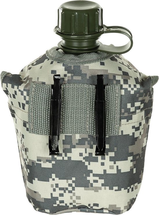M-Tac Militaire Veldfles – 1 Liter, BPA-vrij, Lichtgewicht, Vaatwasser- En Magnetronbestendig, Olijfgroen – Ideaal Voor Outdoor, Camping En Survival