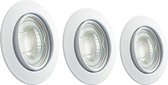 Twilight NEO Lot de 3 spots encastrables LED dimmables (blanc), orientables, comprenant 3x lampe LED GU10 5W - 2700K (blanc chaud), garantie 5 ans, 25000 heures de fonctionnement