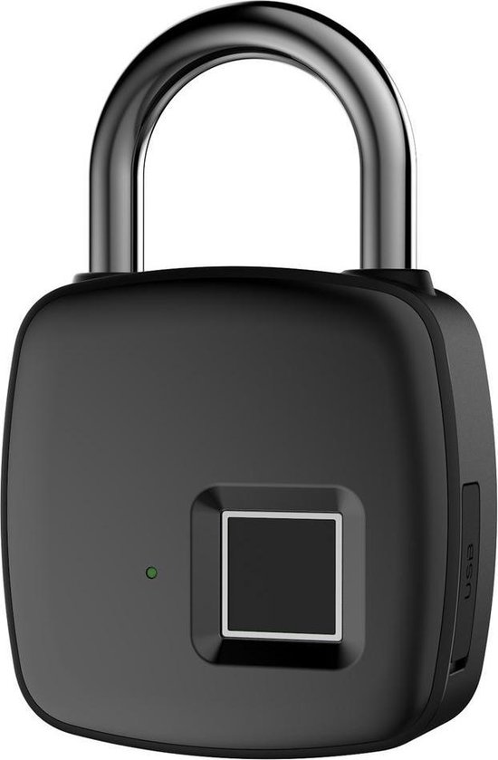 Vingerafdrukslot, waterdicht hangslot, opladen via USB, zonder