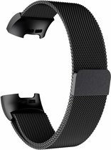 Fit Evolve Milanees bandje - Fitbit Charge 3 - Fitbit Charge 4  Zwart - Large
