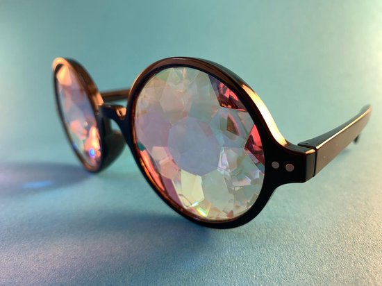 Spacebril Zwart | Caleidoscoop Bril Zwart | Kaleidoscoop Bril Zwart