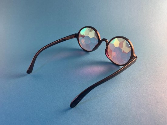 Spacebril Zwart | Caleidoscoop Bril Zwart | Kaleidoscoop Bril Zwart