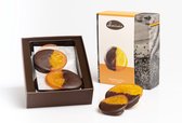 Duva Premium Gedipte Sinas, Sinaasappel Schijven Gedipt in Belgische Pure Chocolade 200g