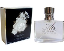 CADEAU TIP - Luxe Franse Eau de Toilette - Air de France Pour Homme - een heerlijke sterke frisse heren geur - met Mandarijn Amber en Cederhout.