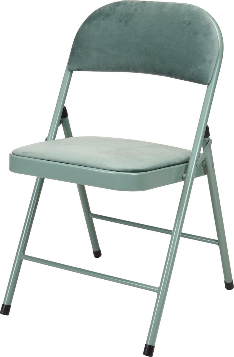 Scheermes Pool assistent Vouwstoel velvet mint groen zitvlak en rug bekleed - stoel - tafelstoel -  klapstoel | bol.com