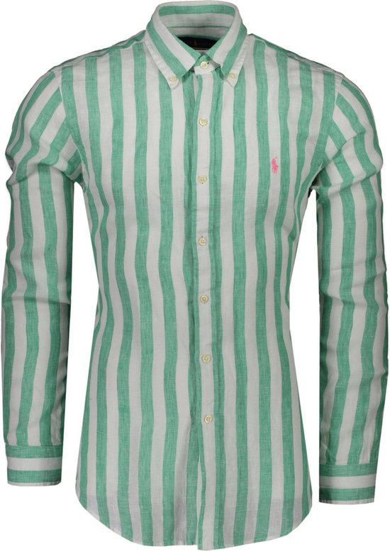 Polo Ralph Lauren Overhemd Groen Getailleerd - Maat S - Heren - Lente/Zomer  Collectie... | bol