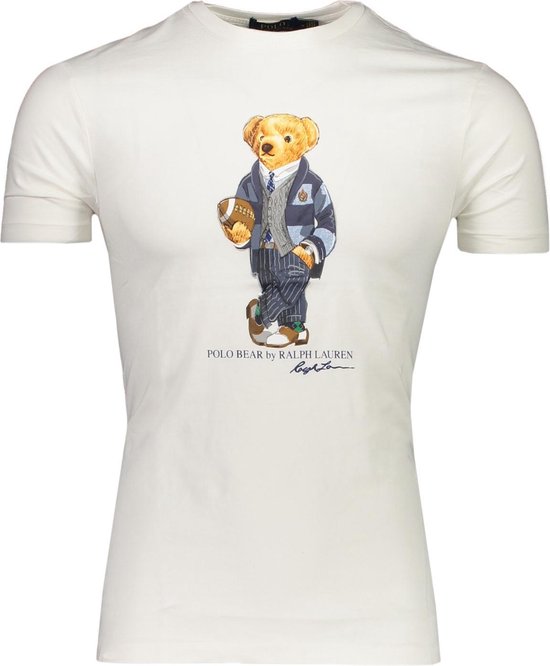 Vergelijking vieren Thermisch Polo Ralph Lauren T-shirt Wit Getailleerd - Maat S - Heren - Lente/Zomer  Collectie -... | bol.com