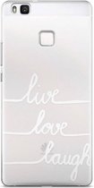 Huawei P9 Lite transparant cover - Live, love, laugh