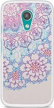 Motorola Moto G 2014 hoesje - Red & blue floral