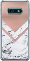 Samsung S10e hoesje siliconen - Rose gold marble | Samsung Galaxy S10e case | Rosekleurig | TPU backcover transparant