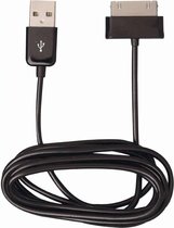 30-pins naar USB kabel geschikt voor Samsung - 1 meter - Zwart