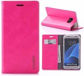 Samsung Galaxy S7 Edge Blue Moon Flip Wallet Case Magenta