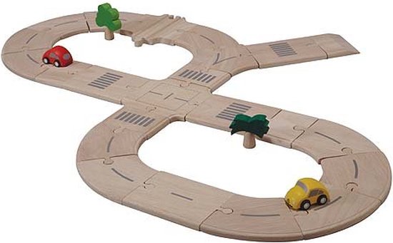 Plan Toys Plan City houten speelstad weg 6077 Wegenset standaard