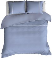 Romanette Duchesse flanel dekbedovertrek - Blue/Wit - Lits-jumeaux (240x200/220 cm + 2 slopen)