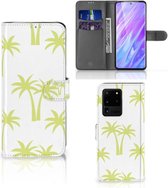 Flip Case Geschikt voor Samsung Galaxy S20 Ultra Hoesje Palmtrees