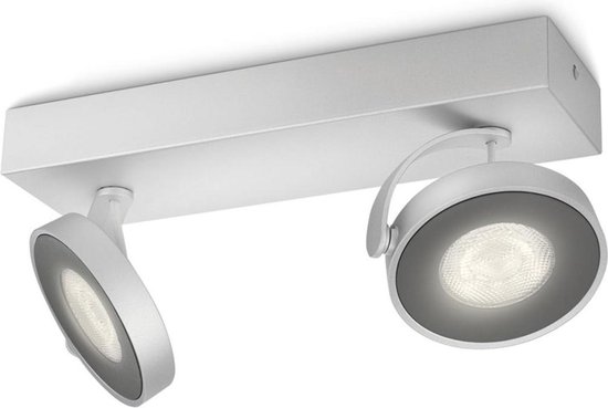 de ober hel Kust Philips myLiving Clockwork - Spotlamp - 2 spots - LED - Aluminium | bol.com