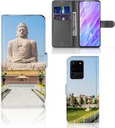 Geschikt voor Samsung Galaxy S20 Ultra Flip Cover Boeddha
