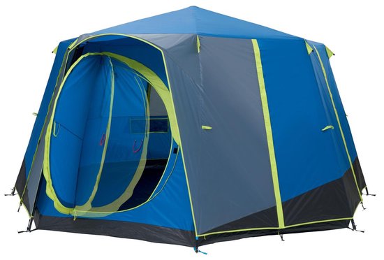 Coleman Octagon 8 – familietent – 8 persoons – blauw/lime
