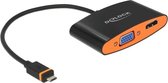 Premium USB Micro naar HDMI en VGA SlimPort / MyDP adapter / zwart - 0,20 meter