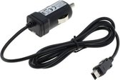 USB Mini B autolader met vaste kabel met TMC antenne - 1A / zwart - 0,90 meter