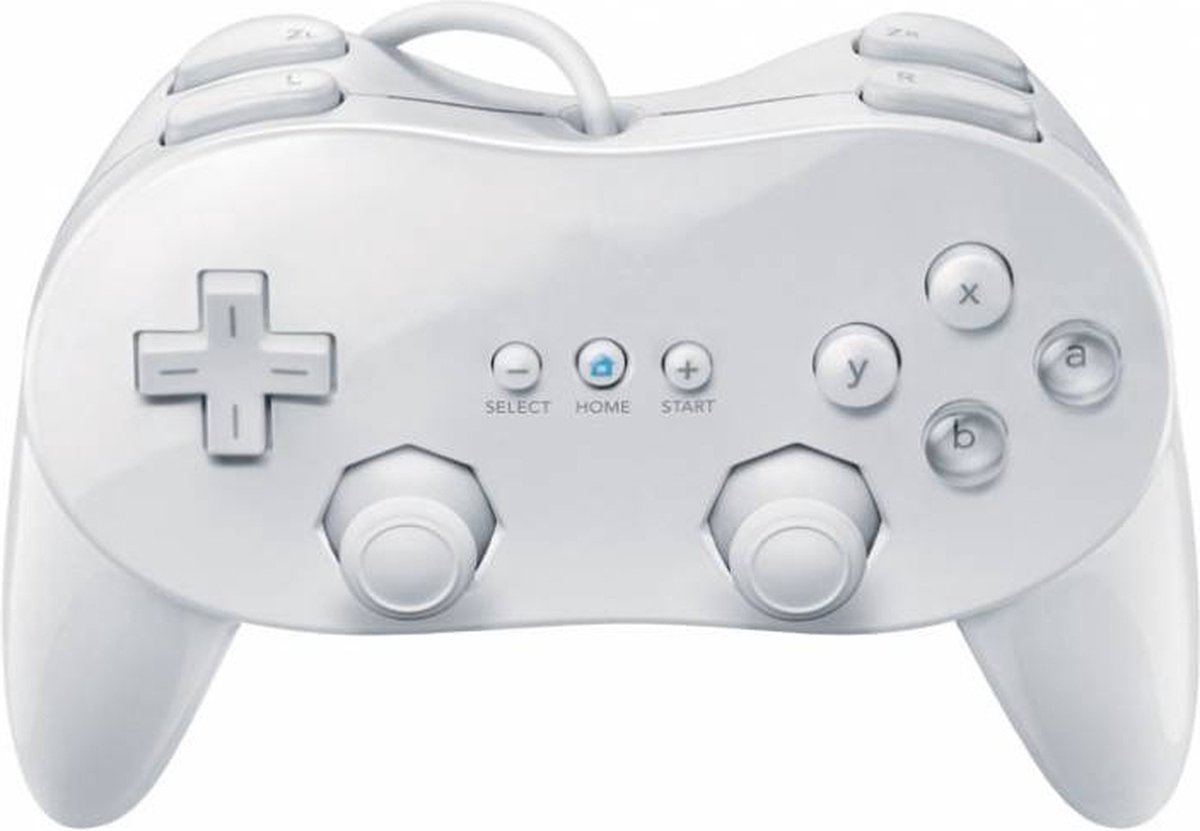 Dolphix Classic Pro Controller voor Nintendo Wii, Wii Mini en Wii U / wit - Dolphix