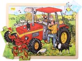 Bigjigs 24 Piece Puzzle Tray - Tractor