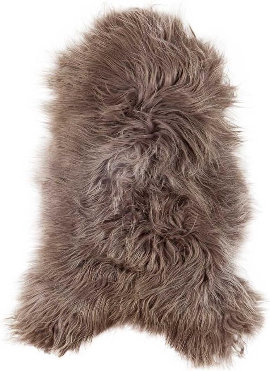 Dyreskinn Schapenvacht ijslands taupe 90-110cm lengte / 60-70cm breedte