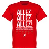 Liverpool Allez Allez Allez T-Shirt - Rood - XS
