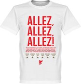 Liverpool Allez Allez Allez T-Shirt - Wit - 4XL