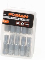 Fixman Bitset 1/4 "tx30 x 25mm blister de 10 embouts
