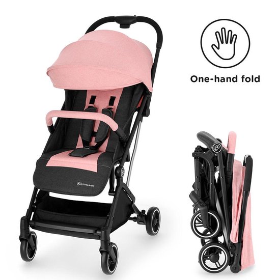 Kinderkraft INDY - Wandelwagen - Lichte 6.4 kg - snelle uitvouwsysteem - Roze van Kinderkraft — afbeelding 4
