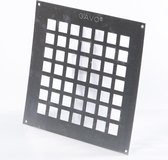 Gavo Ventilatieplaat enkel rij aluminium 25 x 25cm (Prijs per stuk)