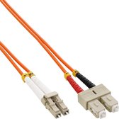 Premium LC - SC Duplex Optical Fiber Patch kabel - Multi Mode OM1 - oranje / LSZH - 3 meter