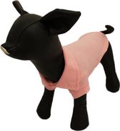Polo shirt voor de hond in de kleur licht roze met knopen. - XXL ( rug lengte 39 cm, borst omvang 54 cm, nek omvang 36 cm )