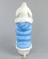 Mooie jas voor de hond in de kleur blauw