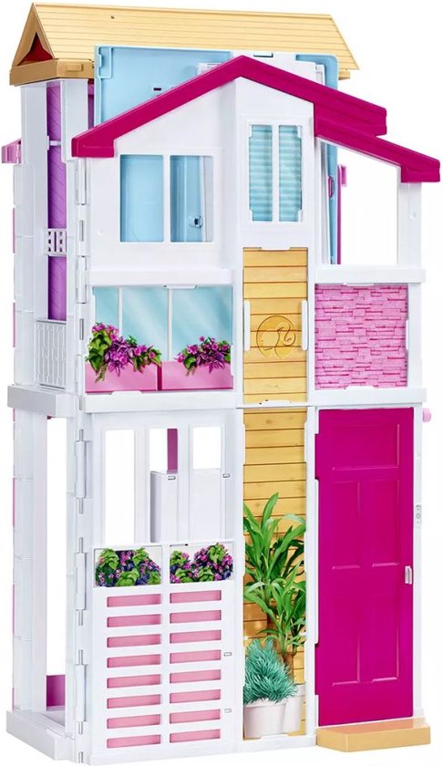 Barbie Malibu Huis Met 3 Verdiepingen - Barbiehuis | bol.com